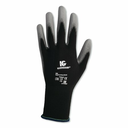 KLEENGUARD G40 Polyurethane Coated Glove, 230 mm Length, Medium/Size 8, Black/Gray, Pair, 60PK 38727